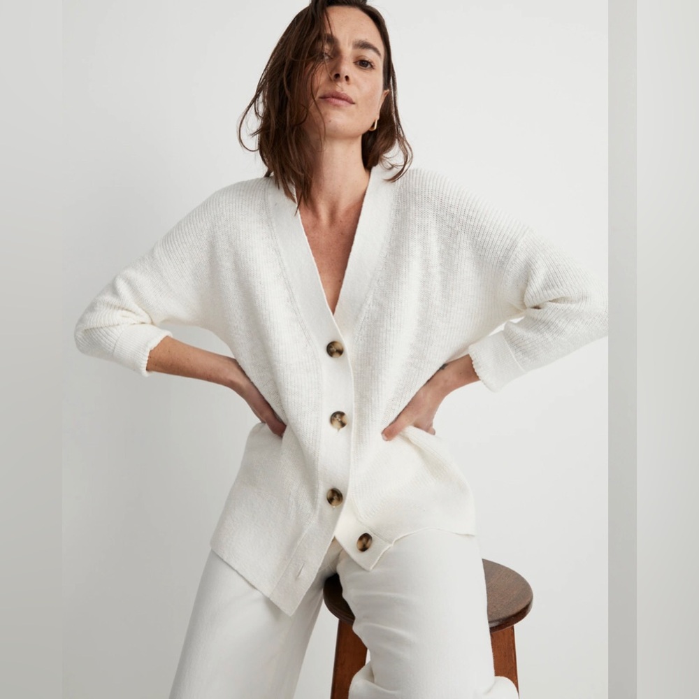 Madewell Lovell Cardigan Sweater 100% cotton - large